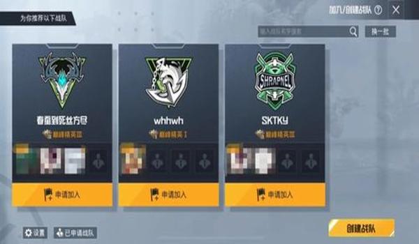 和平精英加入辅助队伍